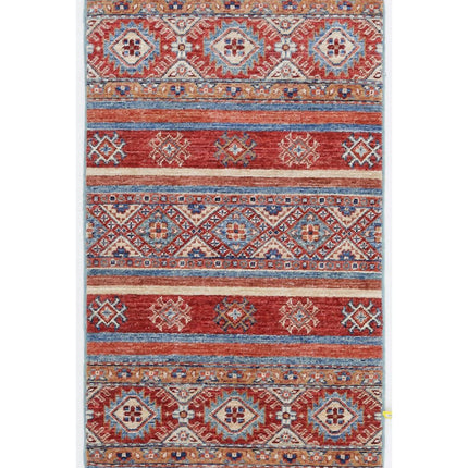 Khurjeen 1' 11" X 3' 2" Hand Knotted Wool Rug 1' 11" X 3' 2" (59 X 97) / Multi / Wool