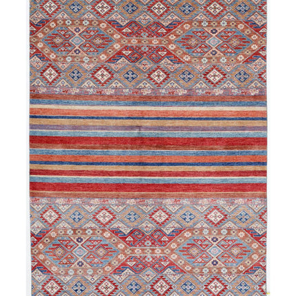 Khurjeen 5' 7" X 7' 9" Hand Knotted Wool Rug 5' 7" X 7' 9" (170 X 236) / Multi / Wool