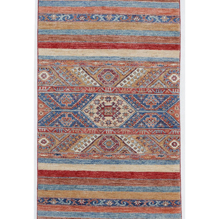 Khurjeen 3' 0" X 4' 9" Hand Knotted Wool Rug 3' 0" X 4' 9" (91 X 145) / Multi / Wool