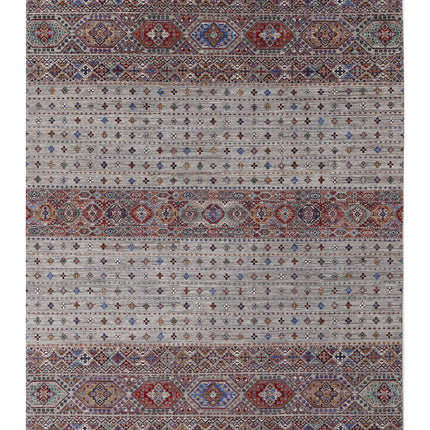 Khurjeen 8' 10" X 11' 9" Hand Knotted Wool Rug 8' 10" X 11' 9" (269 X 358) / Grey / Wool