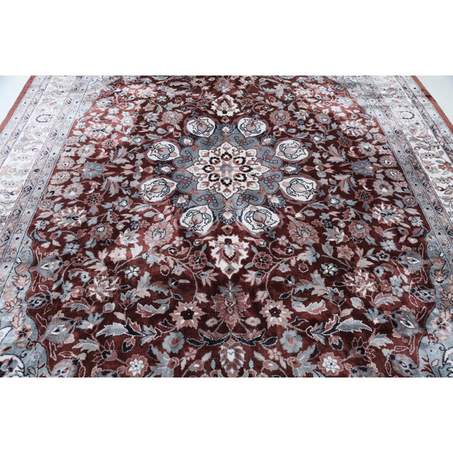Legacy 9' 0" X 11' 8" Art Silk Hand-Knotted Rug 9' 0" X 11' 8" (274 X 356) / Red / Ivory