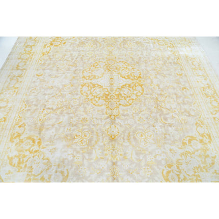 Legacy 7' 10" X 9' 7" Art Silk Hand-Knotted Rug 7' 10" X 9' 7" (239 X 292) / Ivory / Gold