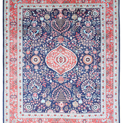 Legacy 8' 0" X 9' 11" Hand Knotted Bamboo Silk Rug 8' 0" X 9' 11" (244 X 302) / Blue / Bamboo Silk