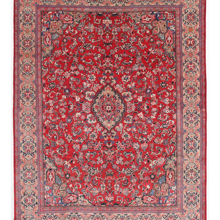 Mahal 10' 2" X 13' 6" Hand Knotted Wool Rug 10' 2" X 13' 6" (310 X 411) / Red / Wool
