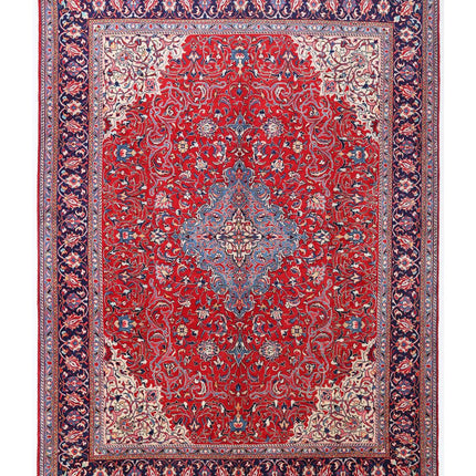 Mahal 9' 7" X 13' 2" Hand Knotted Wool Rug 9' 7" X 13' 2" (292 X 401) / Red / Wool
