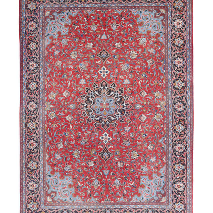 Mahal 7' 1" X 10' 6" Hand Knotted Wool Rug 7' 1" X 10' 6" (216 X 320) / Red / Wool