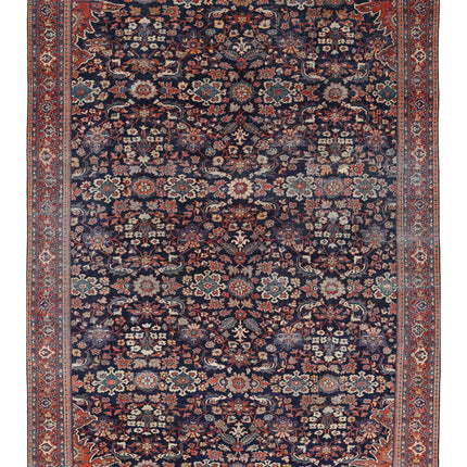 Mahal 8' 6" X 11' 6" Hand Knotted Wool Rug 8' 6" X 11' 6" (259 X 351) / Blue / Wool