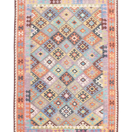 Maimana Kilim 6' 6" X 9' 7" Hand Knotted Wool Kilim 6' 6" X 9' 7" (198 X 292) / Multi / Wool