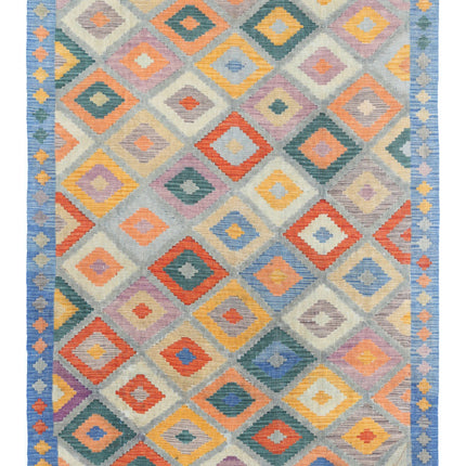 Maimana Kilim 4' 11" X 6' 5" Hand Knotted Wool Kilim 4' 11" X 6' 5" (150 X 196) / Multi / Wool