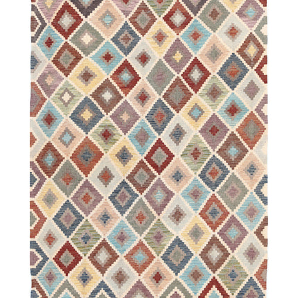 Maimana Kilim 4' 7" X 6' 9" Hand Knotted Wool Kilim 4' 7" X 6' 9" (140 X 206) / Multi / Wool