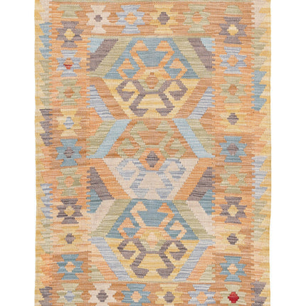 Maimana Kilim 2' 8" X 3' 11" Hand Knotted Wool Kilim 2' 8" X 3' 11" (81 X 119) / Multi / Wool