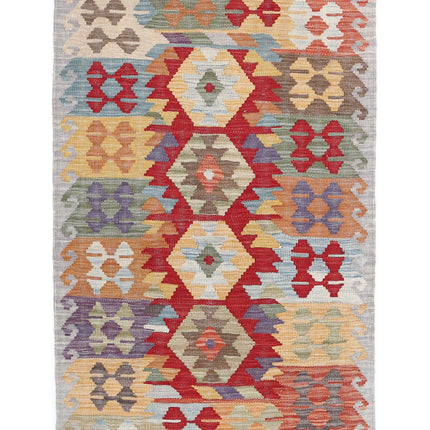 Maimana Kilim 2' 8" X 4' 1" Hand Knotted Wool Kilim 2' 8" X 4' 1" (81 X 124) / Multi / Wool