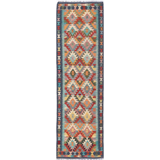 Maimana Kilim Hand-Woven Wool Kilim IVA0033362 - Natalia Rugs