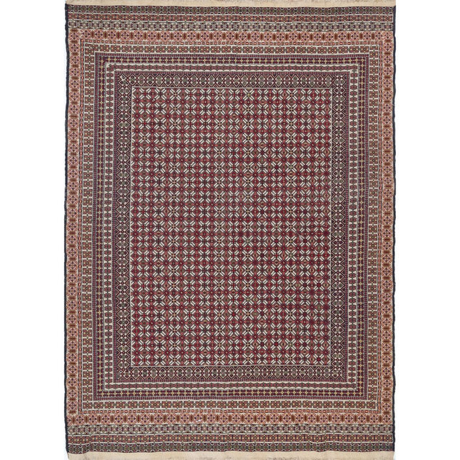 Maliki Kilim Hand-Woven Wool Kilim IVA0024124 - Natalia Rugs