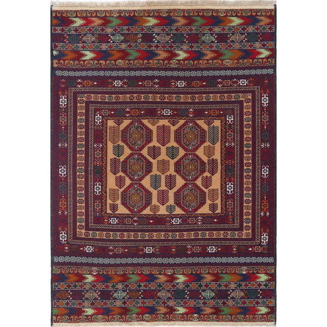 Maliki Kilim Hand-Woven Wool Kilim IVA0024271 - Natalia Rugs