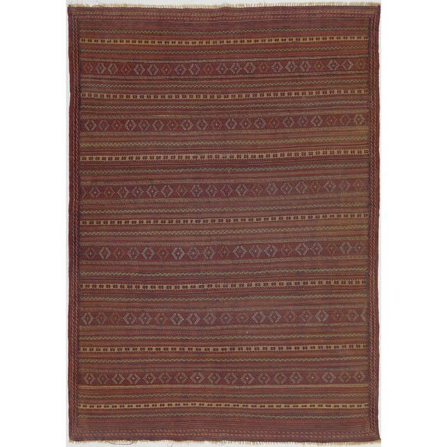 Maliki Kilim Hand-Woven Wool Kilim IVA0024522 - Natalia Rugs