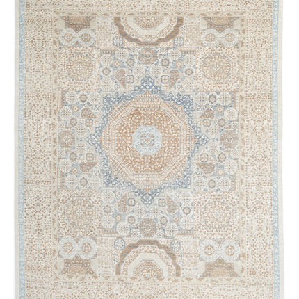 Mamluk 7' 8" X 10' 2" Hand Knotted Wool Rug 7' 8" X 10' 2" (234 X 310) / Ivory / Wool