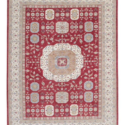 Mamluk 8' 10" X 12' 2" Hand Knotted Wool Rug 8' 10" X 12' 2" (269 X 371) / Red / Wool