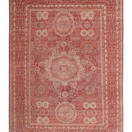 Mamluk 8' 6" X 11' 9" Hand Knotted Wool Rug 8' 6" X 11' 9" (259 X 358) / Red / Wool