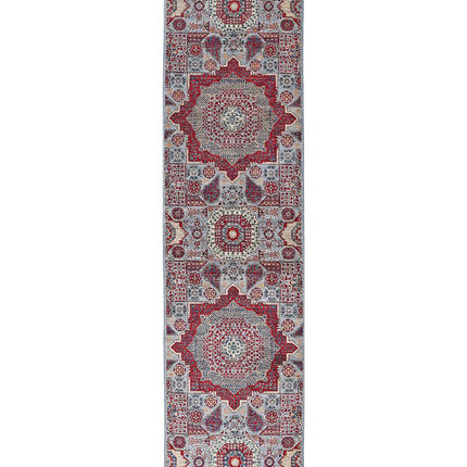 Mamluk 2' 5" X 9' 8" Hand Knotted Wool Rug 2' 5" X 9' 8" (74 X 295) / Blue / Wool