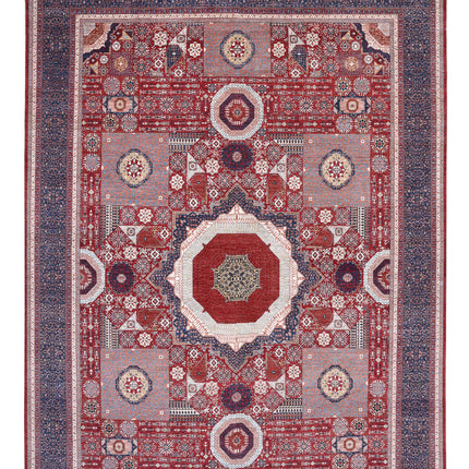 Mamluk 16' 5" X 24' 5" Hand Knotted Wool Rug 16' 5" X 24' 5" (500 X 744) / Red / Wool