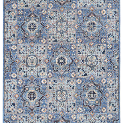 Mamluk 8' 0" X 9' 9" Hand Knotted Wool Rug 8' 0" X 9' 9" (244 X 297) / Blue / Wool