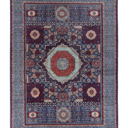 Mamluk 9' 11" X 13' 11" Hand Knotted Wool Rug 9' 11" X 13' 11" (302 X 424) / Blue / Wool