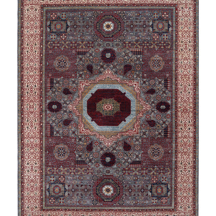 Mamluk 10' 1" X 14' 0" Hand Knotted Wool Rug 10' 1" X 14' 0" (307 X 427) / Grey / Wool
