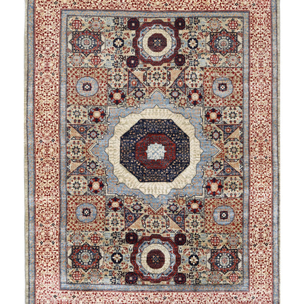 Mamluk 4' 11" X 6' 9" Hand Knotted Wool Rug 4' 11" X 6' 9" (150 X 206) / Beige / Wool