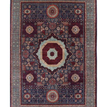 Mamluk 9' 10" X 14' 7" Hand Knotted Wool Rug 9' 10" X 14' 7" (300 X 444) / Blue / Wool