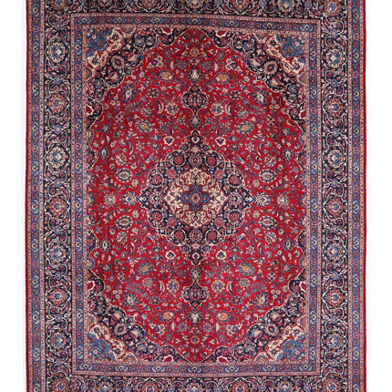 Mashad 9' 8" X 12' 8" Hand Knotted Wool Rug 9' 8" X 12' 8" (295 X 386) / Red / Wool