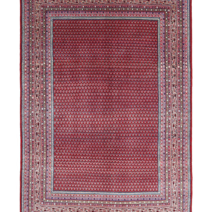 Mir Saraband 6' 10" X 10' 2" Hand Knotted Wool Rug 6' 10" X 10' 2" (208 X 310) / Red / Wool