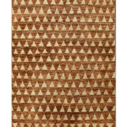 Modcar 5' 6" X 7' 9" Hand Knotted Wool Rug 5' 6" X 7' 9" (168 X 236) / Brown / Wool