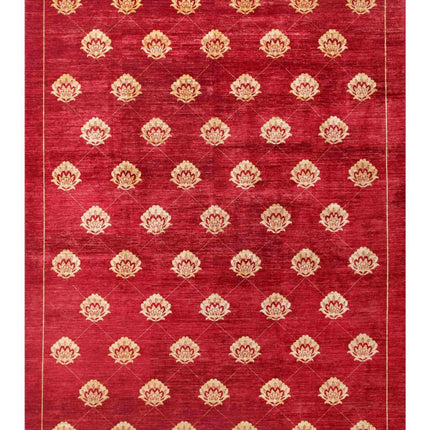 Modcar 10' 3" X 13' 5" Hand Knotted Wool Rug 10' 3" X 13' 5" (312 X 409) / Red / Wool