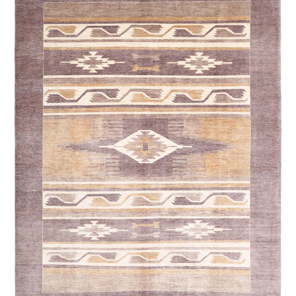 Modcar 8' 11" X 11' 8" Hand Knotted Wool Rug 8' 11" X 11' 8" (272 X 356) / Brown / Wool