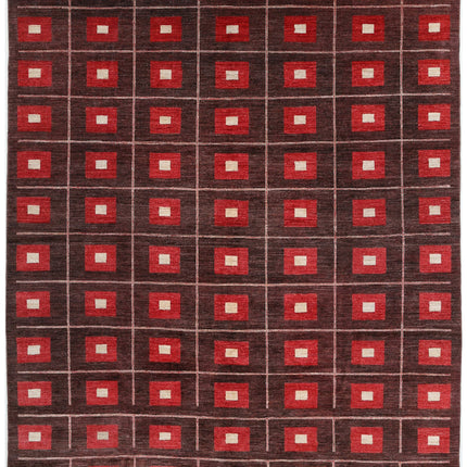 Modcar 7' 8" X 9' 2" Hand Knotted Wool Rug 7' 8" X 9' 2" (234 X 280) / Multi / Wool