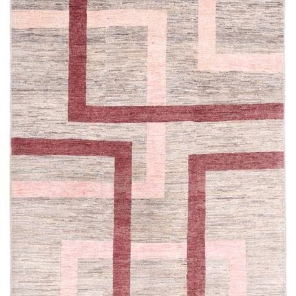 Modcar 4' 10" X 6' 2" Hand Knotted Wool Rug 4' 10" X 6' 2" (147 X 188) / Multi / Wool