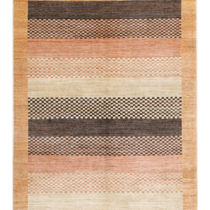 Modcar 4' 9" X 6' 4" Hand Knotted Wool Rug 4' 9" X 6' 4" (145 X 193) / Multi / Wool