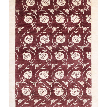 Modcar 6' 8" X 9' 7" Hand Knotted Wool Rug 6' 8" X 9' 7" (203 X 292) / Beige / Wool