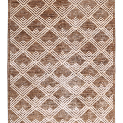 Modcar 6' 0" X 8' 2" Hand Knotted Wool Rug 6' 0" X 8' 2" (183 X 249) / Beige / Wool