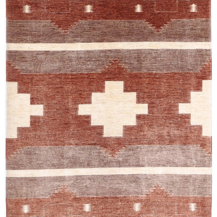 Modcar 6' 2" X 7' 9" Hand Knotted Wool Rug 6' 2" X 7' 9" (188 X 236) / Beige / Wool