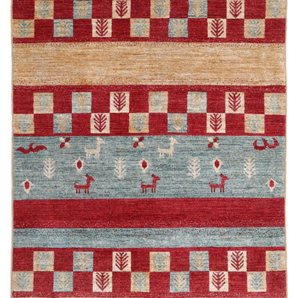 Modcar 4' 10" X 6' 4" Hand Knotted Wool Rug 4' 10" X 6' 4" (147 X 193) / Multi / Wool