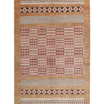 Modcar 6' 1" X 9' 10" Hand Knotted Wool Rug 6' 1" X 9' 10" (185 X 300) / Beige / Wool