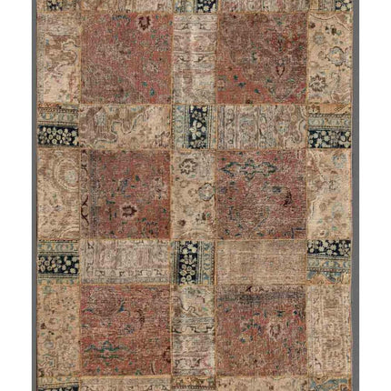 Mosaic 7' 0" X 10' 0" Hand Knotted Wool Rug 7' 0" X 10' 0" (213 X 305) / Beige / Wool