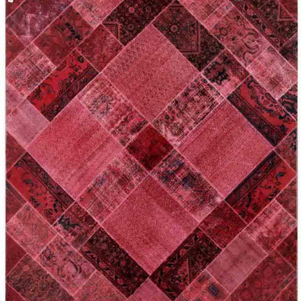 Mosaic 8' 3" X 9' 9" Hand Knotted Wool Rug 8' 3" X 9' 9" (251 X 297) / Pink / Wool