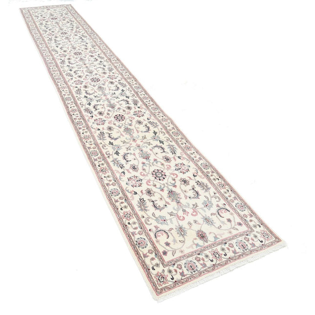 Nain 2' 6" X 15' 10" Wool Hand-Knotted Rug 2' 6" X 15' 10" (76 X 483) / Ivory / Ivory
