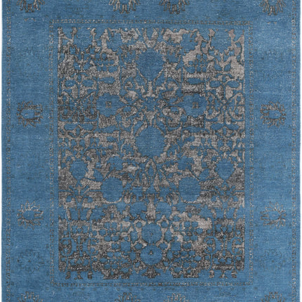 Onyx 7' 10" X 9' 3" Hand Knotted Wool Rug 7' 10" X 9' 3" (239 X 282) / Blue / Wool