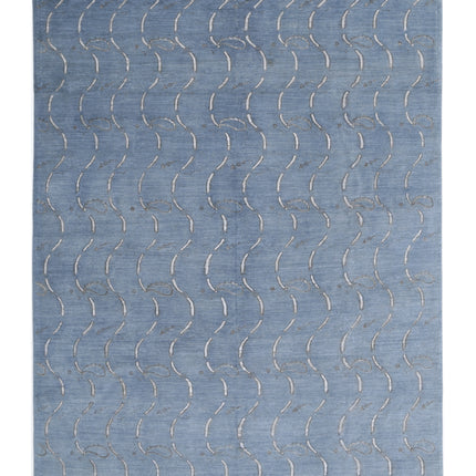 Onyx 8' 7" X 11' 9" Hand Knotted Wool Rug 8' 7" X 11' 9" (262 X 358) / Grey / Wool
