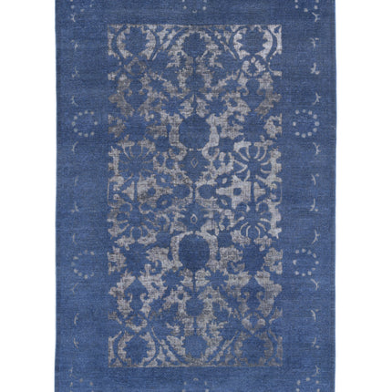 Onyx 5' 9" X 9' 5" Hand Knotted Wool Rug 5' 9" X 9' 5" (175 X 287) / Blue / Wool