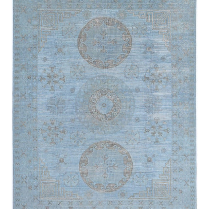 Onyx 8' 9" X 11' 9" Hand Knotted Wool Rug 8' 9" X 11' 9" (267 X 358) / Grey / Wool